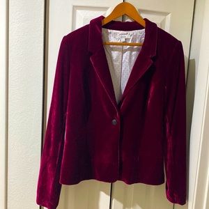 Kenzie Red Velvet Blazer